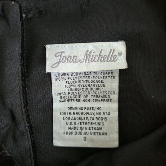 Jona Michelle Girls' Special Occasion Dress Black and White Size 8 - Picture 6 of 9